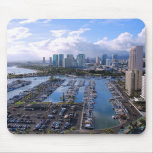 Waikiki Yacht Harbour Mouse Pad
