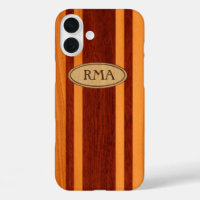 Waikokos Hawaiian Faux Wood Surfboard Monogram