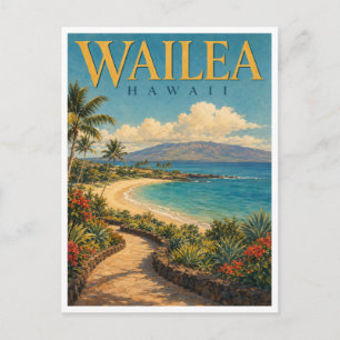 Wailea Hawaii Wailea Beach GeoSaga Postcard