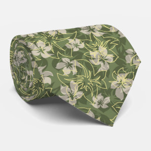 Wailea Hibiscus Hawaiian Floral Camo Duo Cases Tie