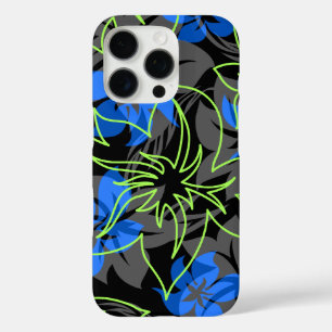 Wailea Hibiscus Hawaiian Floral Camo Royal iPhone 16 Pro Case