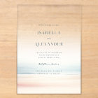 Wailea Watercolor Minimalist Elegant Beach Wedding