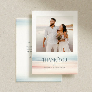 Wailea Wedding Personalized Message Thank You Card
