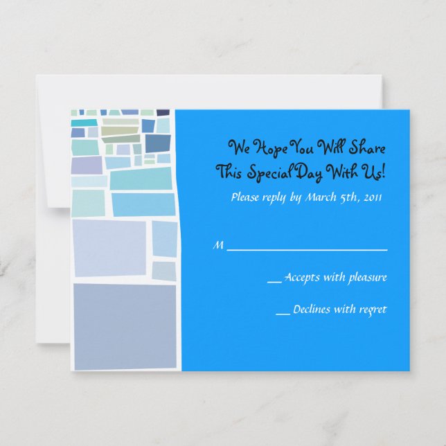 Wailing Wall Israel Bar Bat Mitzvah Reply Card (Front)
