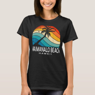 Waimanalo Beach Hawaii Tropical Beach Palm Tree So T-Shirt