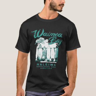 Waimea Bay Hawaii Surfboards Vintage Hawaiian Surf T-Shirt