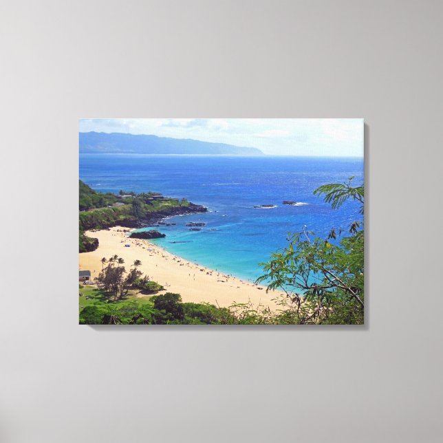 Waimea Bay, Oahu, Hawaii Canvas Print (Front)