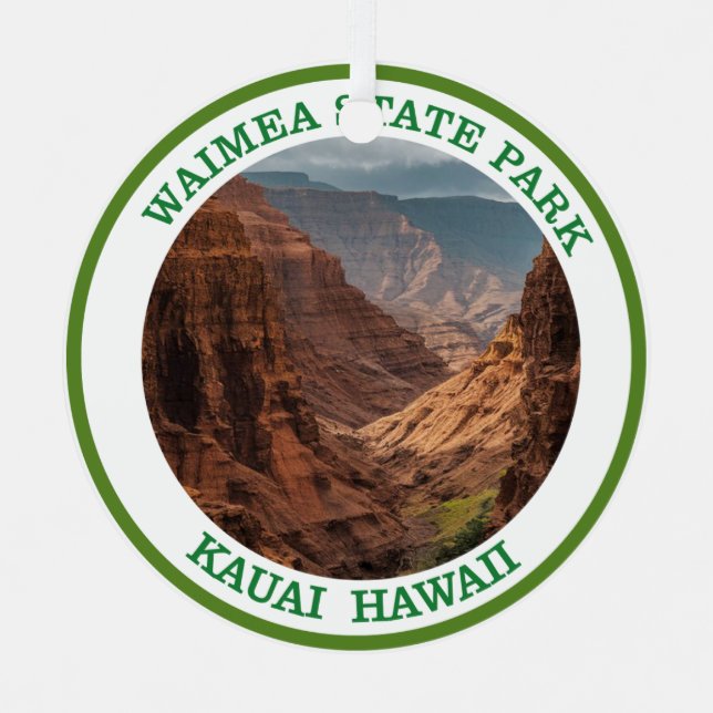 Waimea Canyon State Park, Hawaii Metal Ornament (Front)