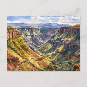 Waimea Canyon State Park, Watercolor Painting Postcard