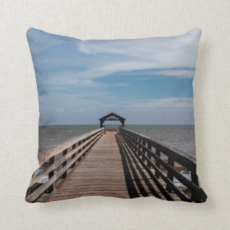 Waimea Pier - Kauai, Hawaii Throw Pillow