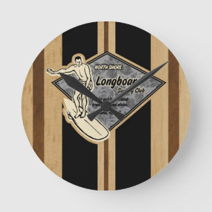 Waimea Surfboard Hawaiian Wall Clocks
