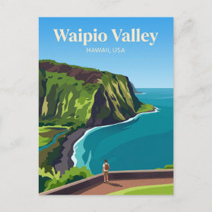 Waipio Valley Lookout USA Postcard
