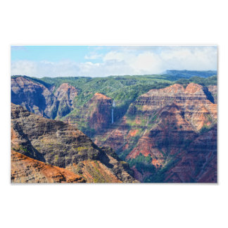 Waipoo Falls in Waimea Canyon, Kauai, Hawaii Photo Print
