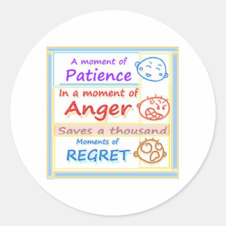 Wait a MOMENT and Reflect Classic Round Sticker