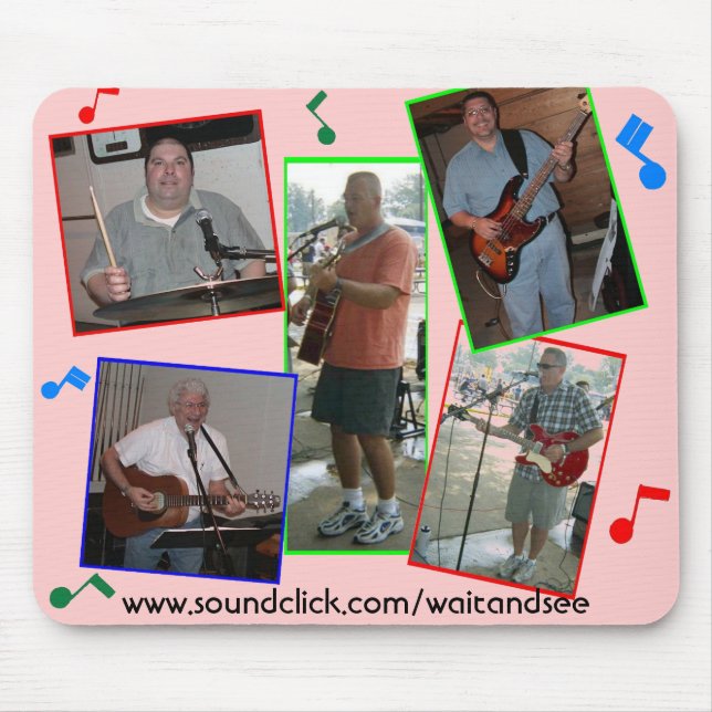 WAIT AND SEE Mousepad with notes (Front)