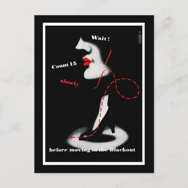 Wait ~ before Moving in the Blackout Announcement Postcard (Front)