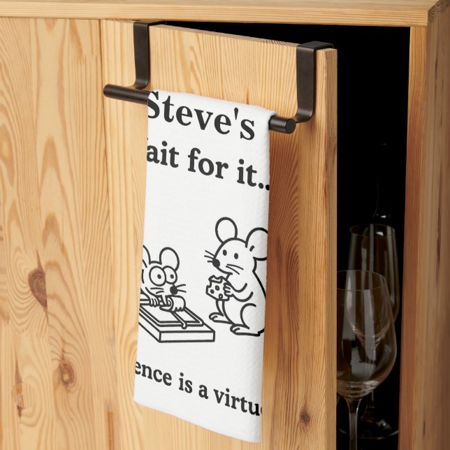 Wait for it, funny mice kitchen towel (Thirds Fold)