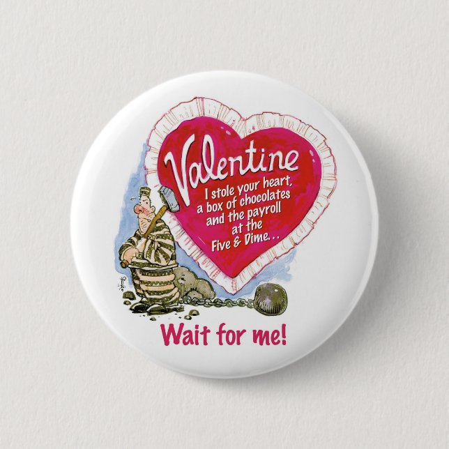 Wait For Me 2 Inch Round Button (Front)