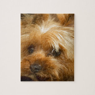 Wait for mom love haley dog yorkie terrier jigsaw puzzle