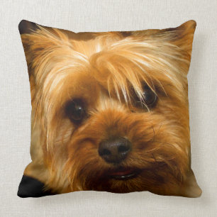 Wait for mom love Yorkie Terrier dog Throw Pillow