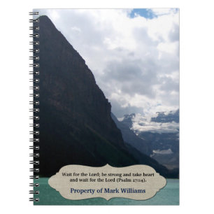 Wait for the Lord Mountain Scripture Personalized Notebook