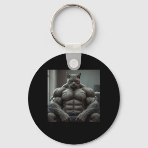 Wait Goated Cat Silly Funny Cats Meme Men Women Keychain