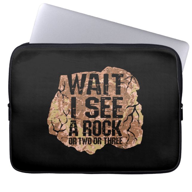 Wait I See A Rock Laptop Sleeve (Front)
