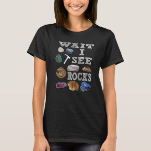 Wait I See Rocks Minerals Fossils Teacher Student T-Shirt