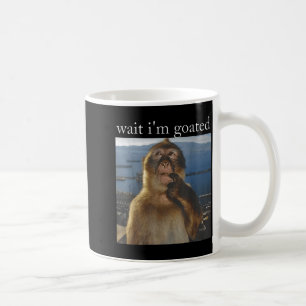 Wait I'm Goated Funny Thinking Monkey Meme Gen Z H Coffee Mug