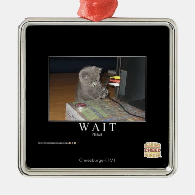 Wait Metal Ornament (Front)