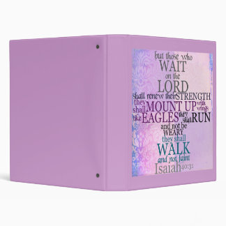 Wait on the Lord Scripture Isaiah 40:31 Binder