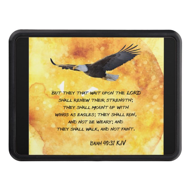 Wait Upon The Lord Trailer Hitch Cover (Front)