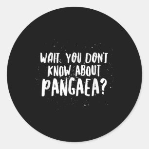 Wait, You Dont Know About Pangaea Awesome Funny Classic Round Sticker