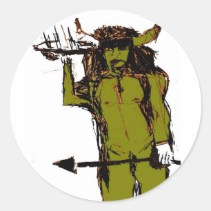 WAITER OF WARRIORS CLASSIC ROUND STICKER