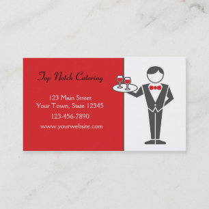Waiter Serving Drinks Business Card