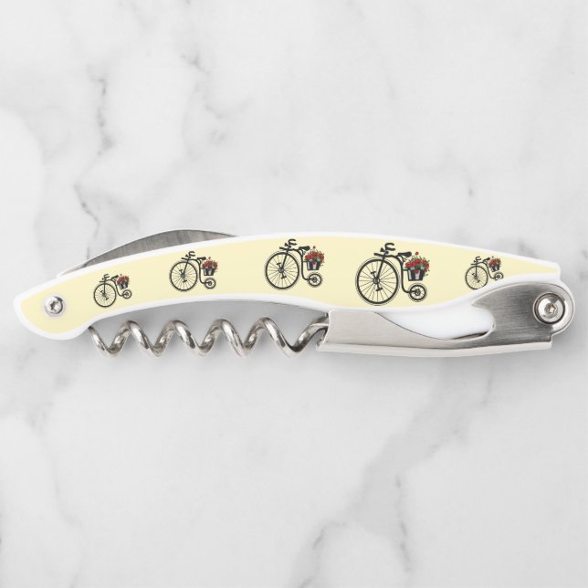Waiter's Corkscrew Bike with Flowers (Back)