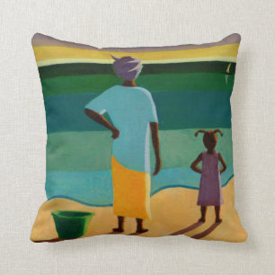 Waiting 2005 throw pillow