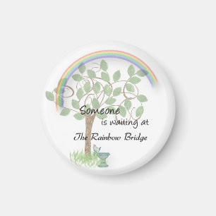 Waiting at Rainbow Bridge pet loss magnet