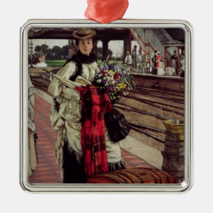 Waiting at the Station Metal Ornament