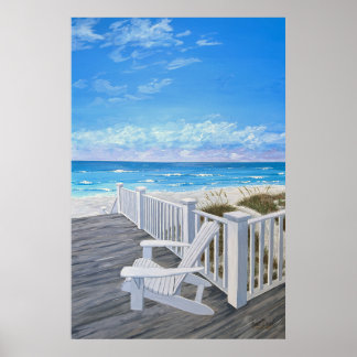 Waiting Beach Art Print - Just Dahl