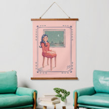 Waiting By The Window Surreal  Hanging Tapestry