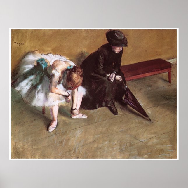 Waiting, c. 1882, Edgar Degas Poster (Front)