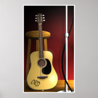 Waiting Encore Acoustic Guitar Poster