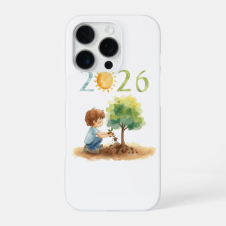 Waiting for 2026 – Boy Planting a Tree for the New iPhone 16 Pro Case