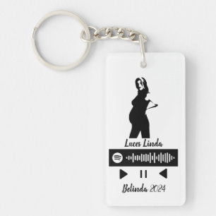 Waiting for a baby keychain