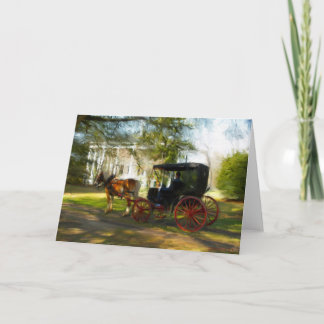 Waiting for Belle Horse and Buggy Card