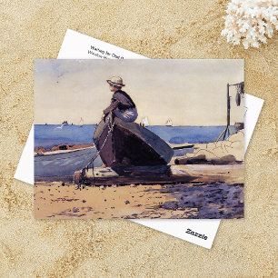 Waiting for Dad Winslow Homer Postcard