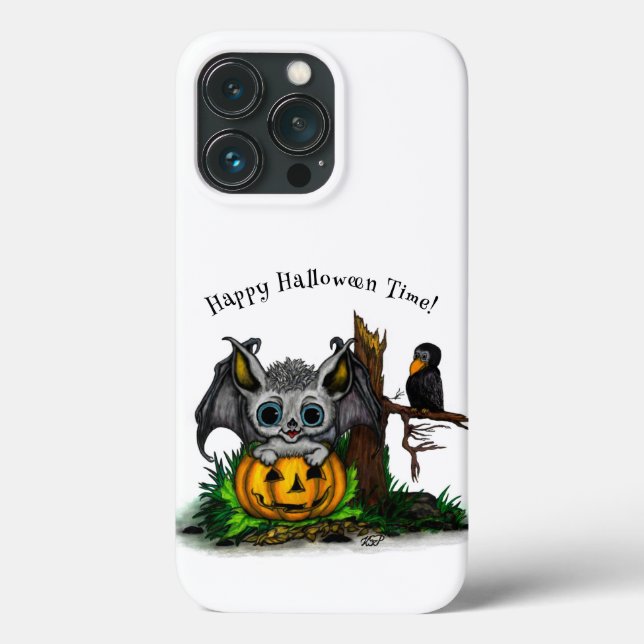Waiting for Halloween , Cute Bat and Raven Case-Mate iPhone Case (Back)