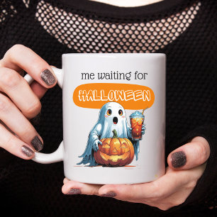 Waiting for Halloween ghost coffee Coffee Mug