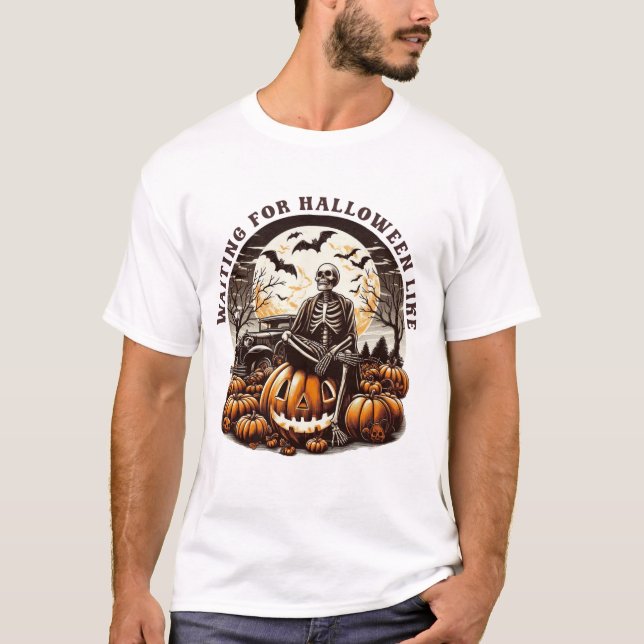 Waiting For Halloween Like T-Shirt (Front)